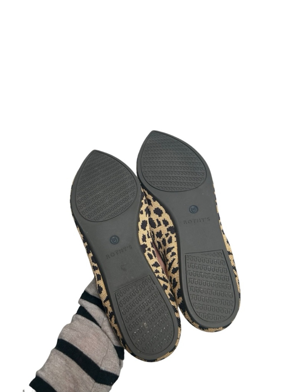 Rothy's Women Leopard Animal Print The Pointed Toe Woven Ballet Flats Size 9 - Picture 9 of 9